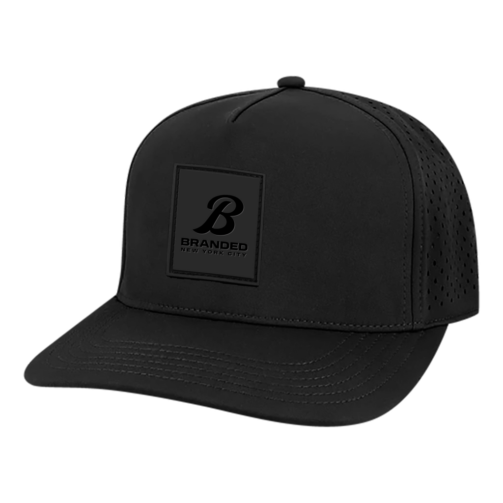 New York City Branded B Cut Above Black on Black Hat