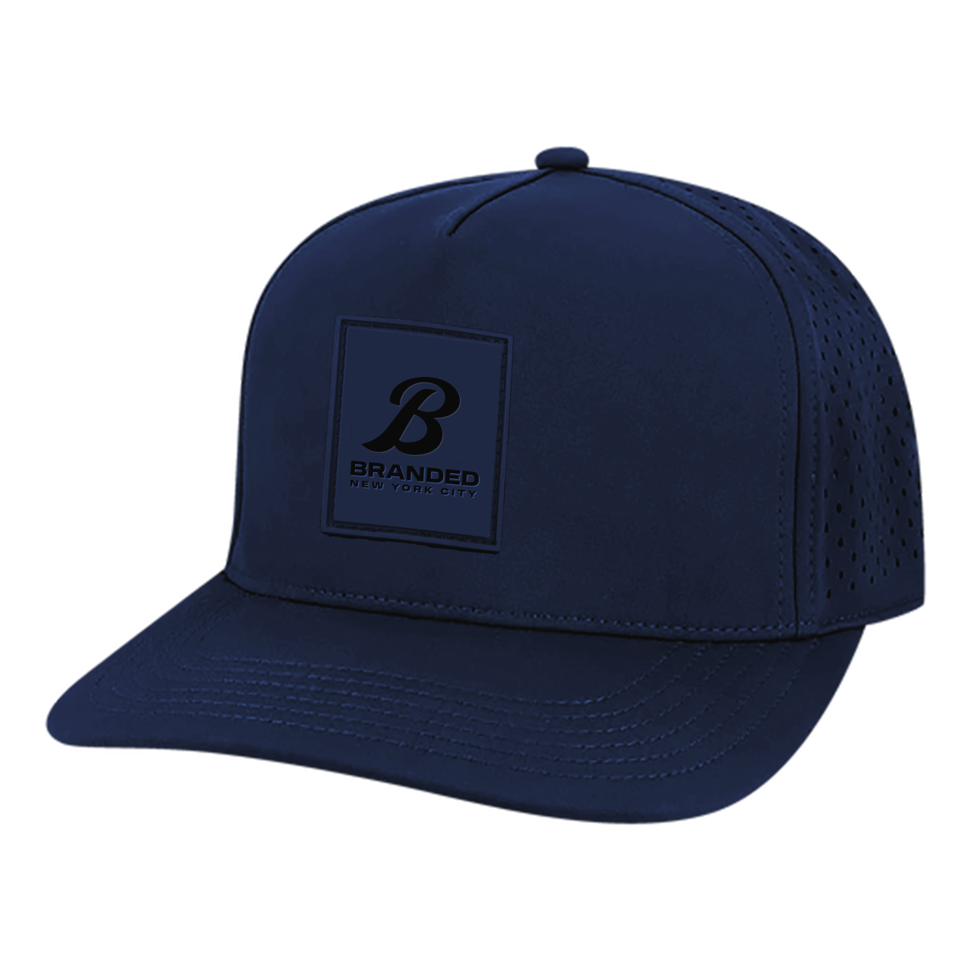 New York City Branded B Cut Above Navy on Navy Hat