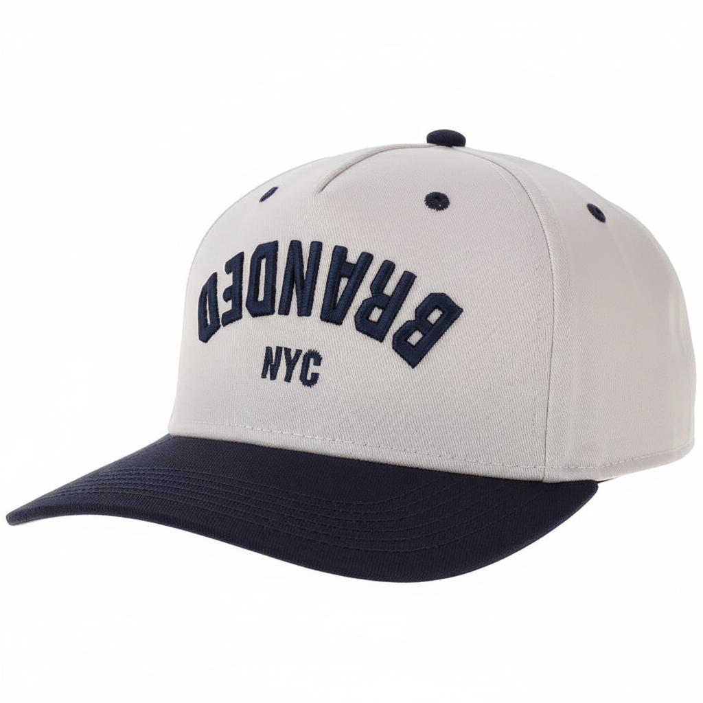 Branded NYC hat side angle