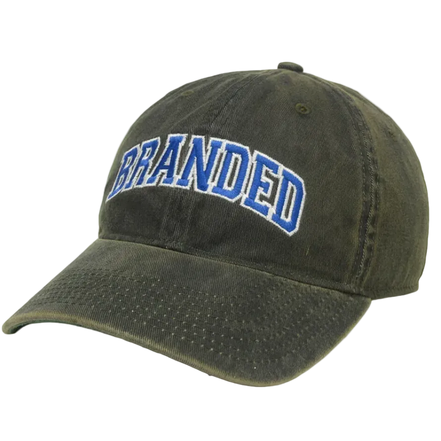 Branded Arched Dad Hat - Gray Green