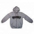 Square zip-up hoodie